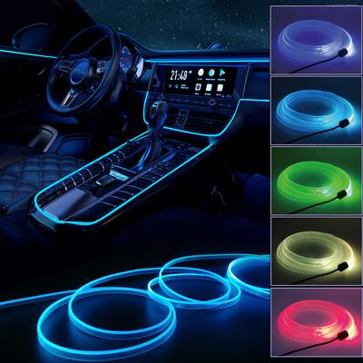 1M/3M/5M USB LEDowe Światło Ambientowe Do Samochodu Panel LED Deska Rozdzielcza Neonowy Pasek Dekoracje Wnętrza Atmosfera EL Światło Linia Rurka Z