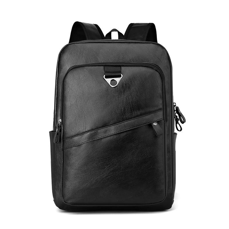 Fashionable Men's Backpack Pu Leather Waterproof Business Backpack Commuting Computer Bag School Bag Leisure Travel Bag