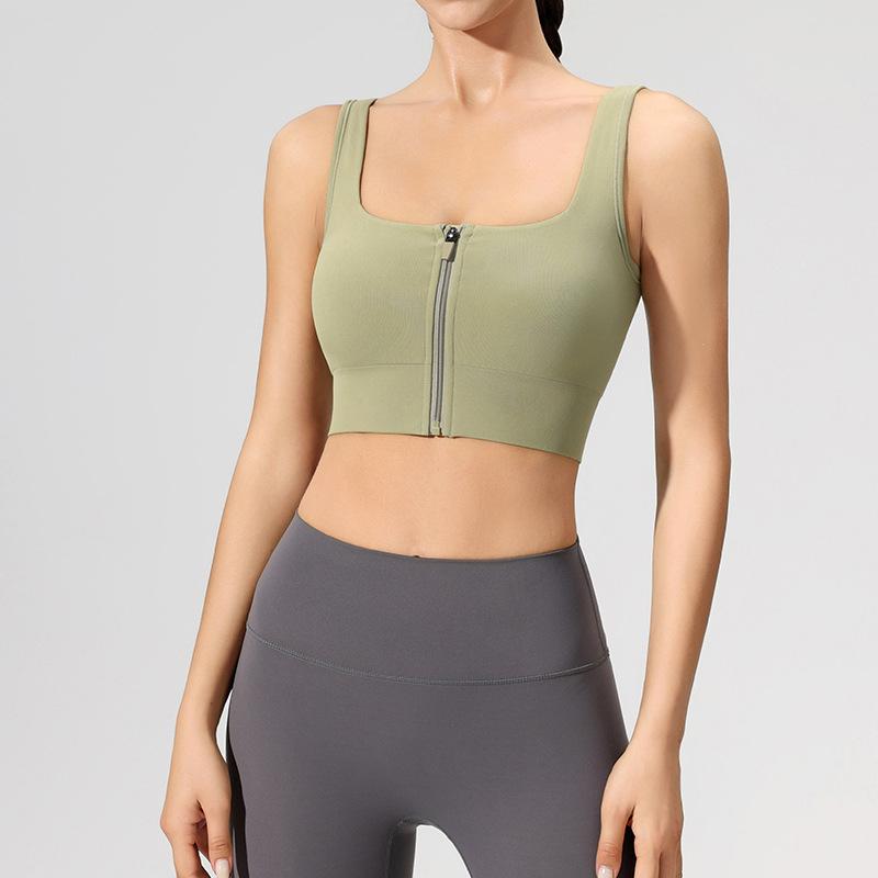 

Европейский и американский ударопрочный фитнес-бюстгальтер - Женский для бега высокой интенсивности, Красивая спина, Застежка-молния спереди, Спортивный жилет для йоги Extra Large