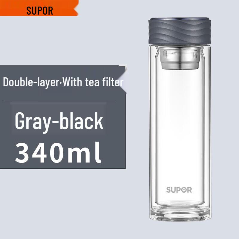 SUPOR Qin Series Double-Wall Glass Tea Infuser Cup