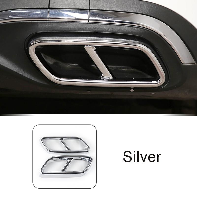 For Mercedes Benz C Class W206   Car Rear Tail Throat Muffler Decoration Frame Exhaust Pipe Sticker Exterior Accessories