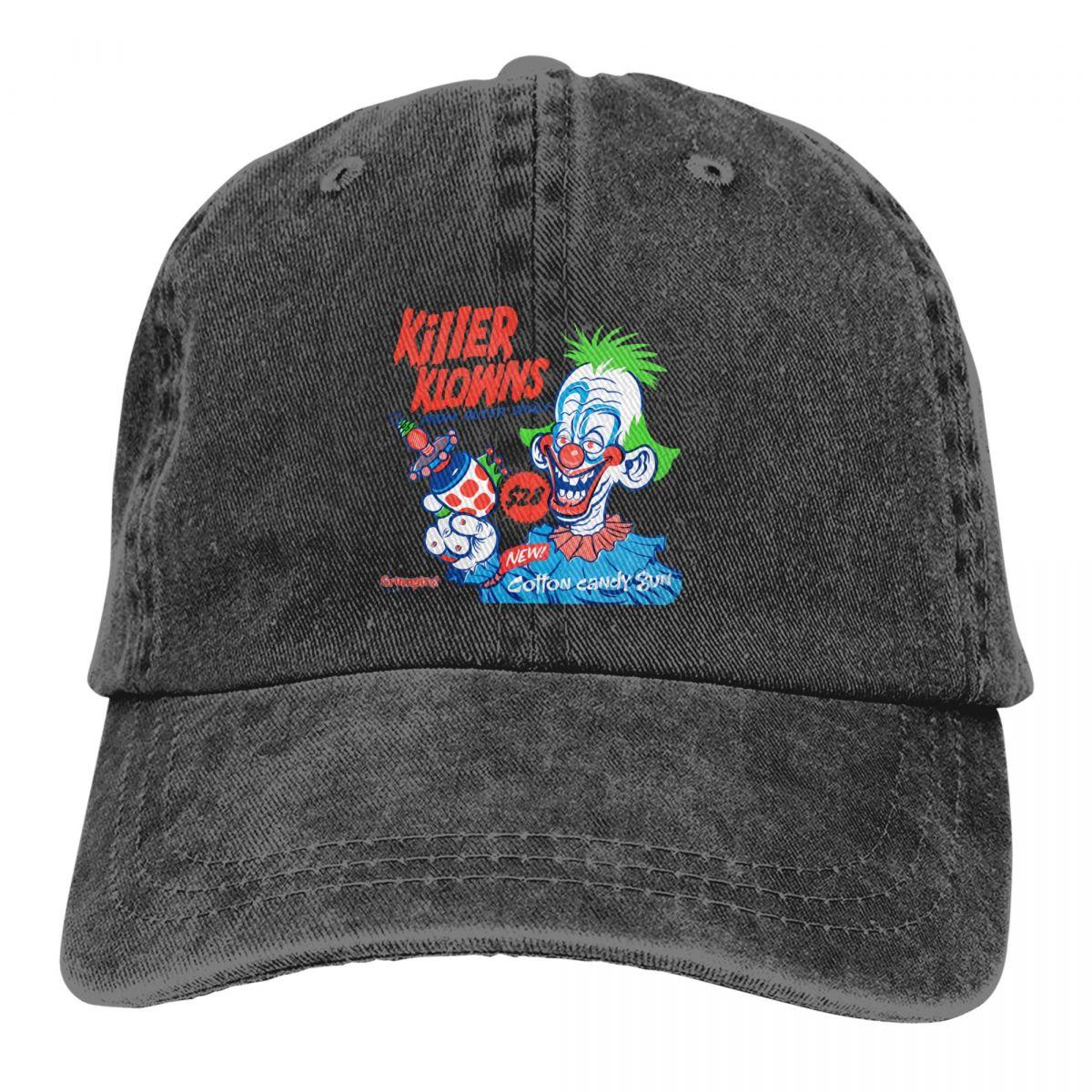

Candy Gun Baseball Caps Peaked Cap Killer Klowns From Outer Space Film Sun Shade Hats for Men One Size