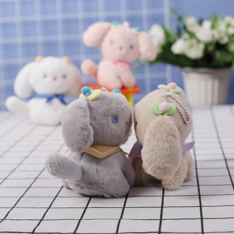 Cute Cute Tilted Head Dog Pendant Doll Cartoon Dog Hanging Keychain Plush Toy Rag Doll