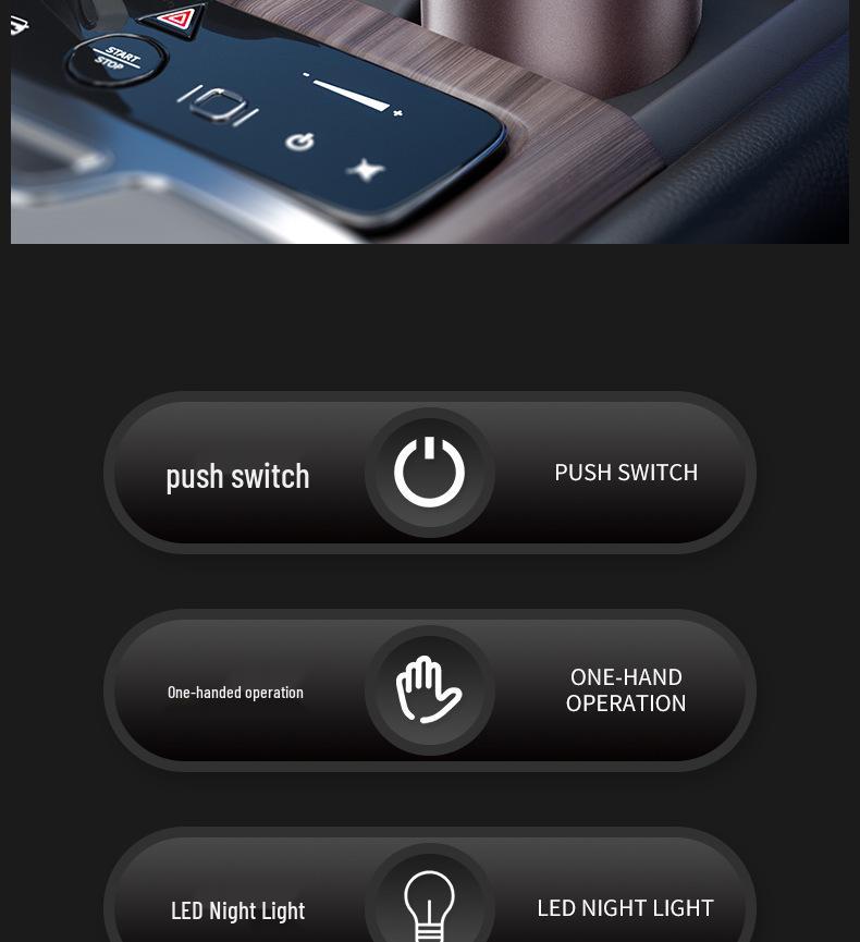 High-End Metal Car Ashtray with Lid: Anti-Drop Ornament for Car Interior