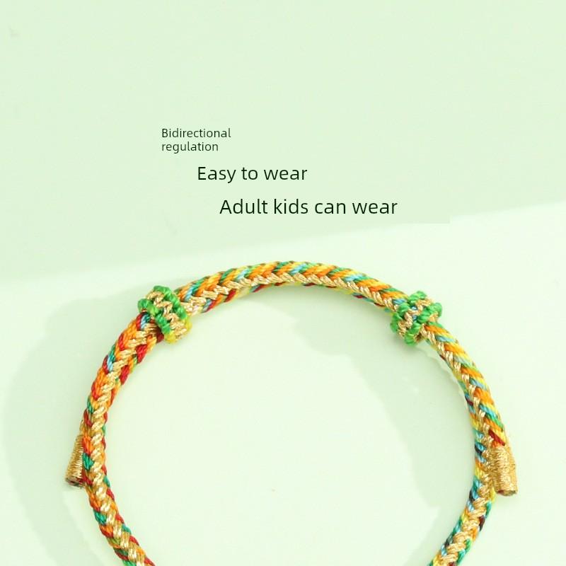 Dragon Boat Festival Colorful String Sachet Bracelet for Children and Adults, Handmade Woven Bracelet, Finished Product, Small Gift Sachet, New Style