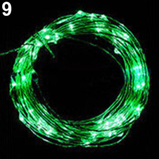 

Романтические мини светодиодные гирлянды из медной проволоки на батарейках 2 м/3 м/4 м 20 зелёный