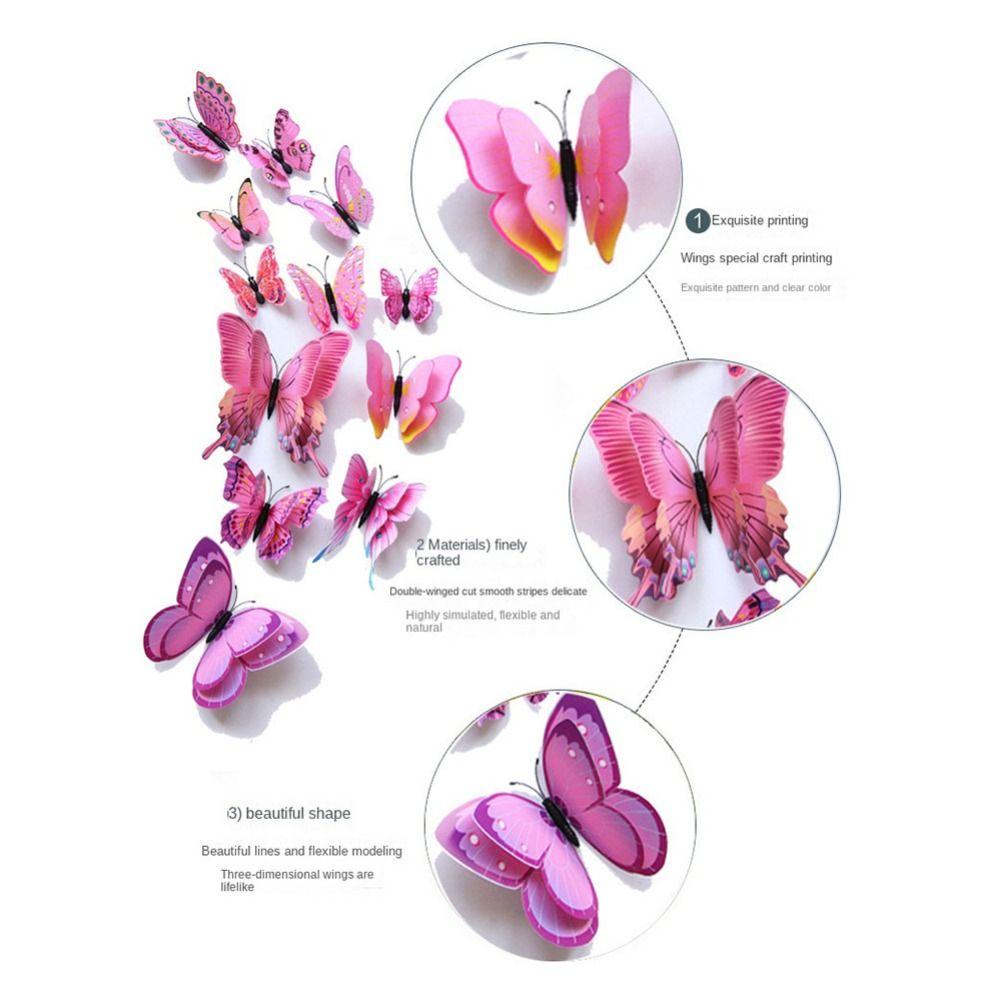 30pcs Home Decorative Butterfly Wedding Decor Butterfly Wall Stickers Butterfly Stickers  Office