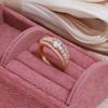 Kinel Luxury Natural Zirconia Full Pave Ring For Women Size Adjustable