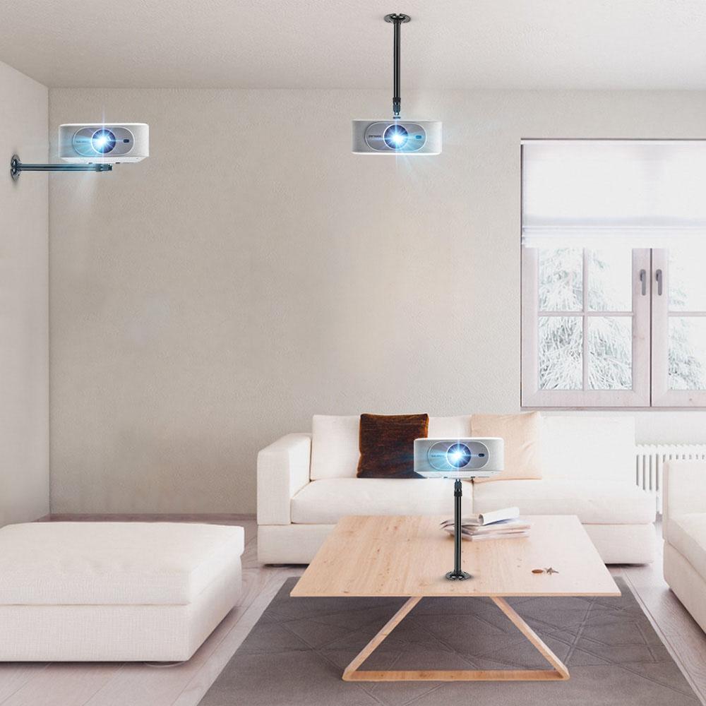 Projektor Halterung Verstellbar 360 Grad Deckenhalterung Belastbar 5KG für Magcubic Salange HY300 HY320 HY260 XGIMI Xiaomi Kamera