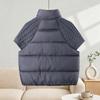 Fashion Knitted Stitching Stand-up Collar Cotton Vest Women Autumn Winter Short Warm Loose Sleeveless Ladies Waistcoat Coat