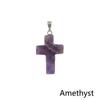 Creative Lapis Lazuli Cross Pendant For Women