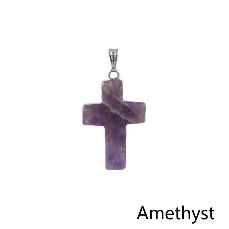 Creative Lapis Lazuli Cross Pendant For Women