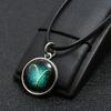 Horoscope Pendant Necklace with Extended Chain Dress Up Hypoallergenic Luminous 12 Constellation Necklace Fashion Jewelry