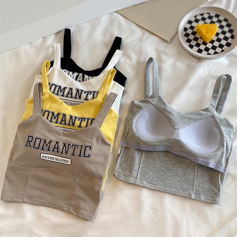 

Носіть суцільний бюстгальтер Cushion, бюстгальтер із застібкою на спині, топ з літерами – жовтий. Один розмір підходить усім One Size