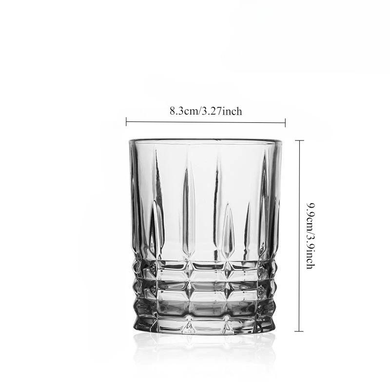 

315ml/400ml Luxury Bar Glassware Beverage Cups Whiskey Glass Relief Glass Cup Cocktail Brandy Mugs Wine Utensils Glasses Drinks 1pcs