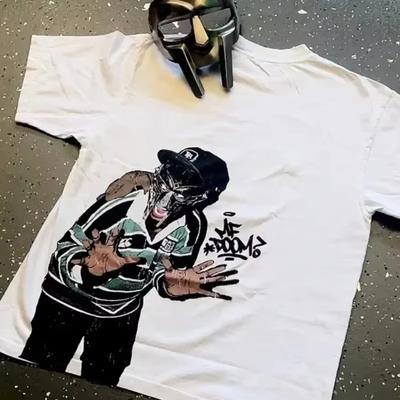 2025 New Fashion Sopula Vintage The Illest Villain Mf Doom Graphic Casual Street Basketball T-shirt Harajuku Oversized T-shirt