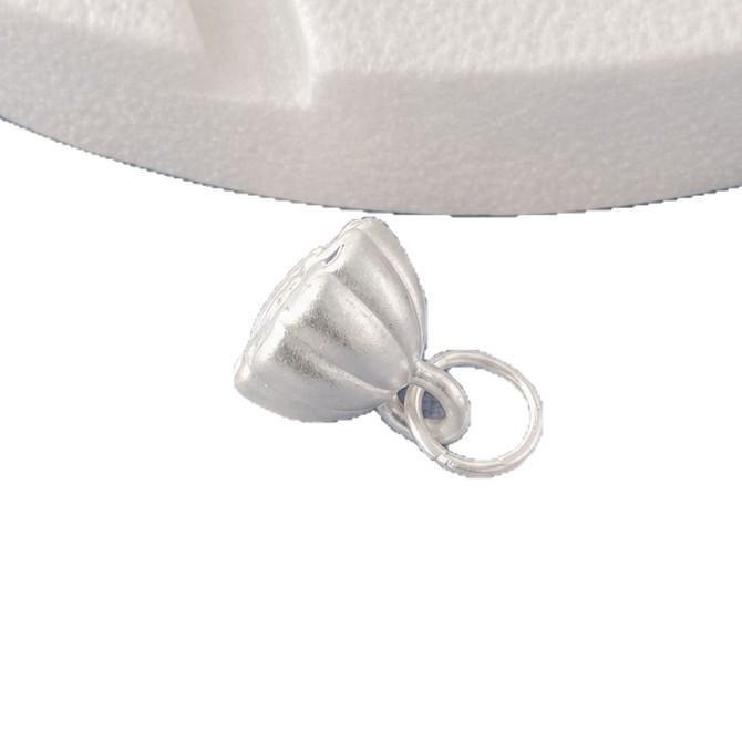 999 Sterling Silver Chinese Auspicious Peanut Pendant - Two Lives Joy DIY Charm, Handwoven Accessories