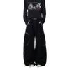 Vintage Washed Pleated Cargo Pants Loose Wide Leg Multi-Pocket Trousers Men Women