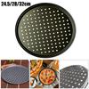 Pizza Pan Punched Pizza Pan 24.5cm/28cm/32cm Size Carbon Steel
