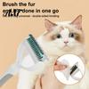Dog Deshedding Tool for Shedding Double-Sided Pet Grooming Brush, Stainless Steel Cat Undercoat Rake, Dematting Comb with Daily Care