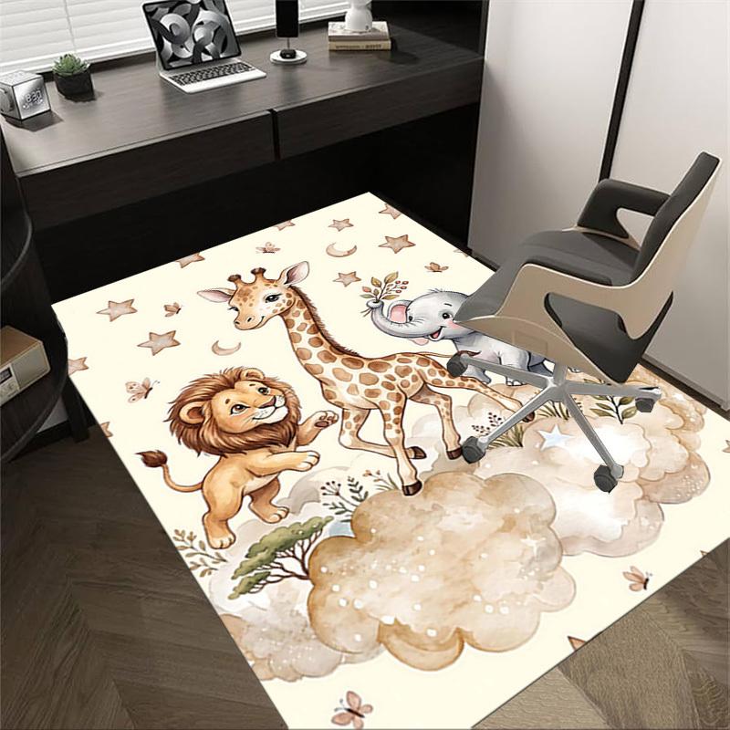 

1PC Giraffe Elephant Non-Slip Floor carpet, Office, family, bedroom, Studio - Large Area Rug, Vibrant Colors, Longlasting Material-X438 60cm by 90cm