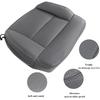 GXARTS Front Driver Side Bottom Lower Replacement Leather Seat Cover Gray #QB Compatible with Ford F150 2004 2005 2006 2007 2008