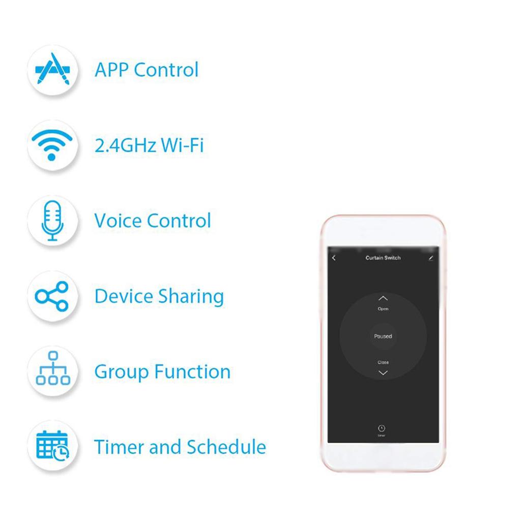 QS WIFI CP03 Tuya WiFi Intelligent Curtain Switch Module Home Curtain Modification Module Mobilephone Device Sharing
