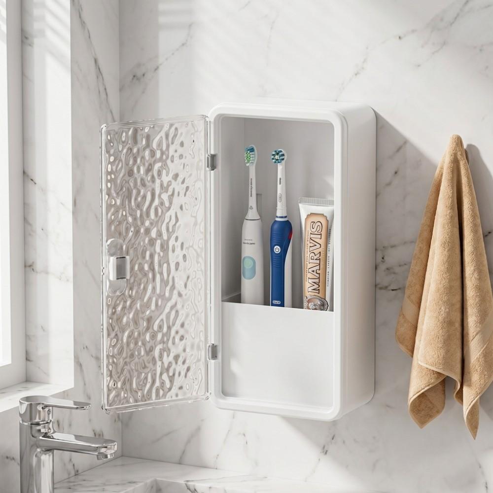 Punching-free Toothbrush Storage Box Multi-functional Bathroom Storage Rack Bathroom