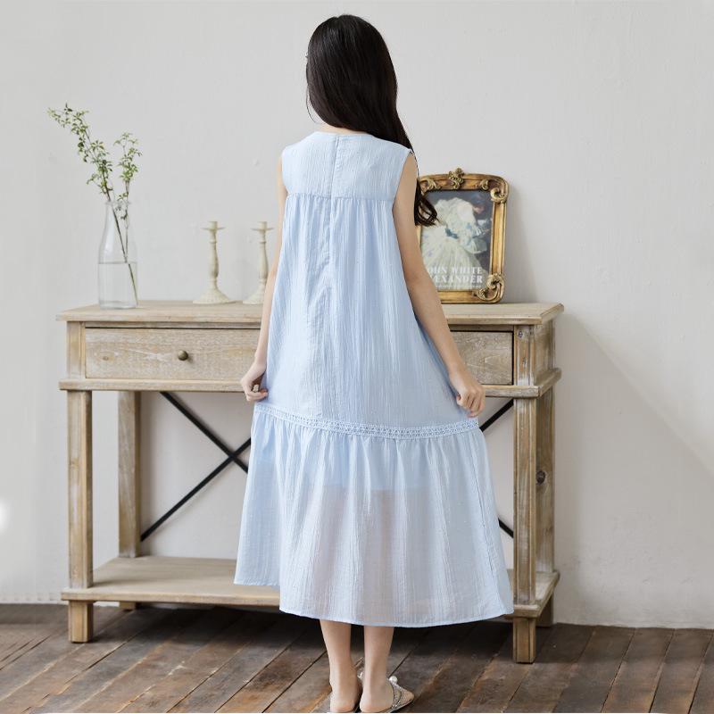 2025 Letní dívčí sladké krajkové sváteční vestové šaty s velkou sukní