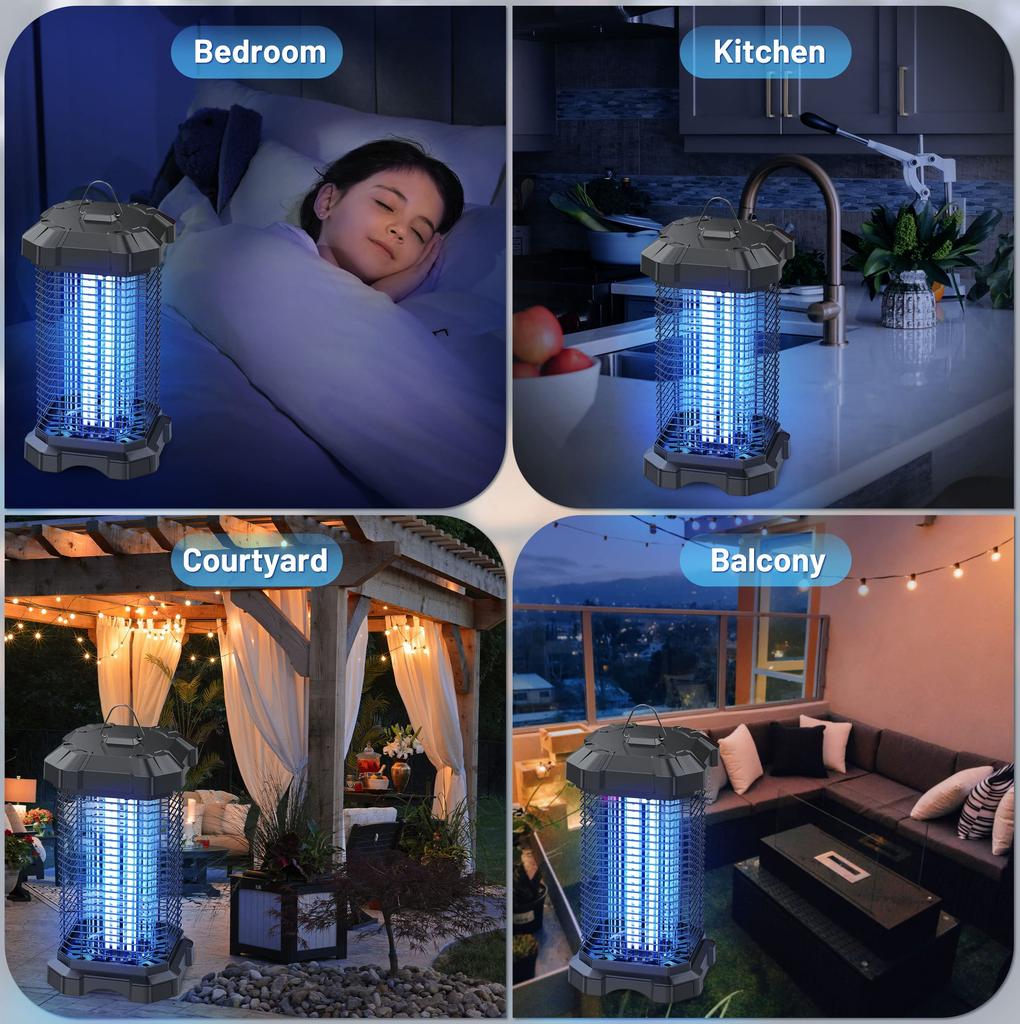 Qualitell D3 Electric Mosquito Killer Lamp ABS Solid Waterproof Eco-Friendly Indoor Outdoor EU US AU UK Plug