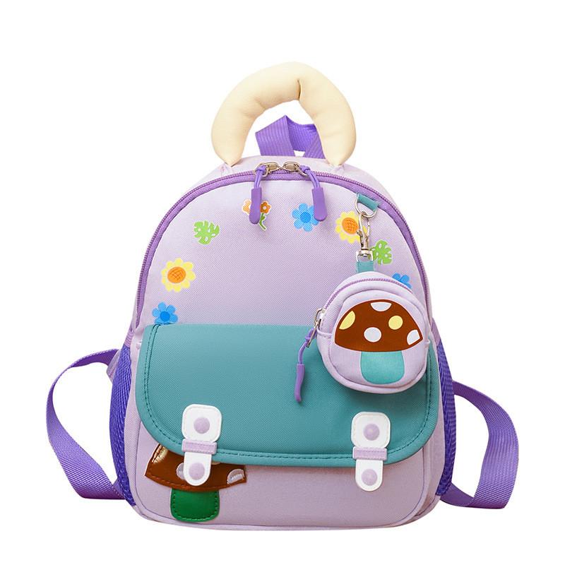 Small Mushroom Childrens Backpack For Preschoolers With Lightweight Nylon Material And Comfortable Straps