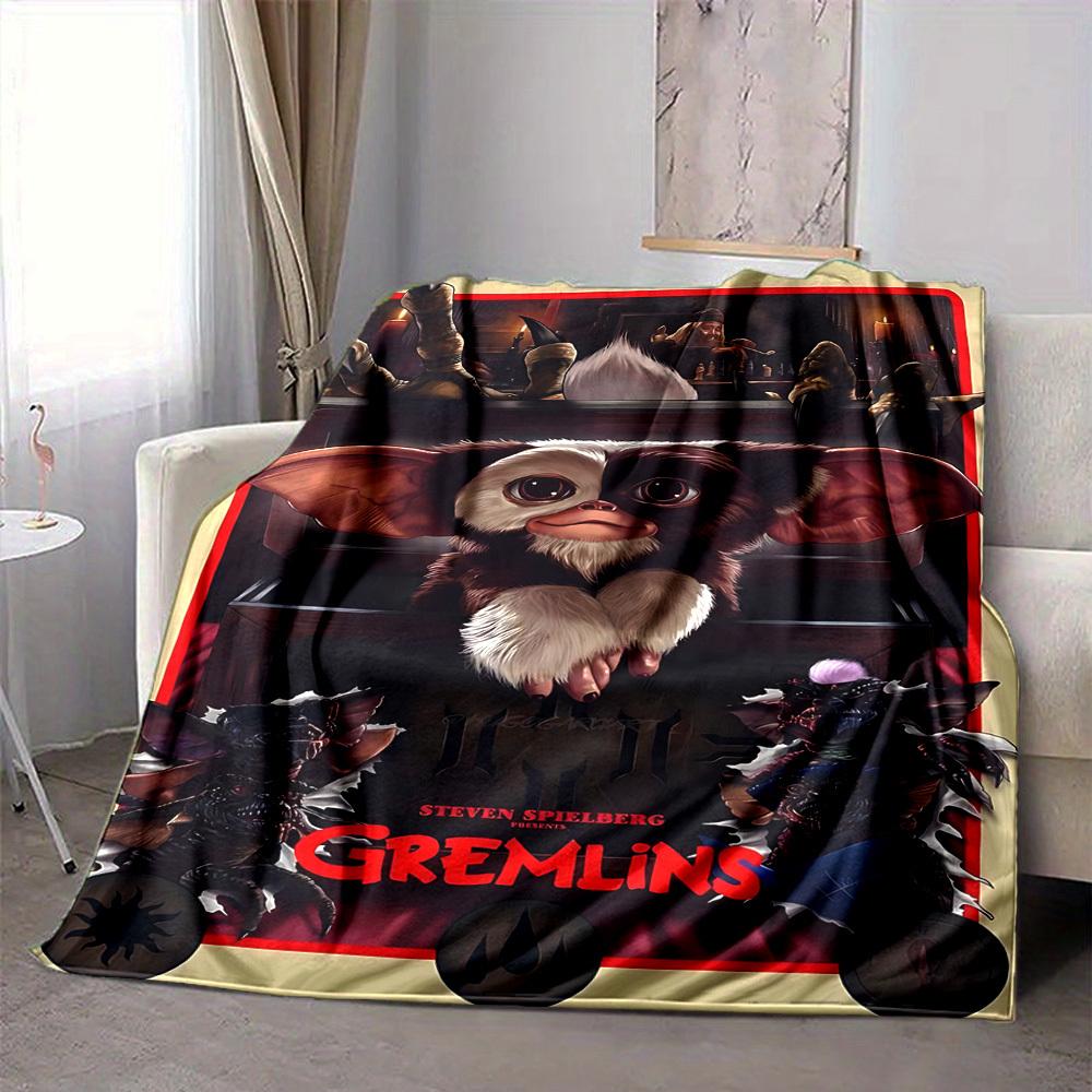 1pc Gremlins, Spielberg Blanket Lightweight Flannel Throw For Sofa, Bed, Travel, Camping, Livingroom, Office, Couch, Chair, And Bed
