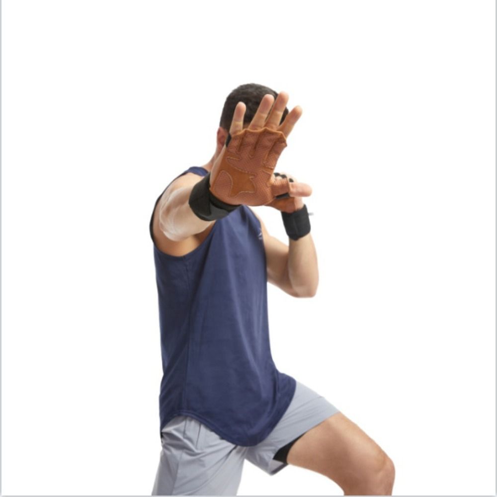 1 Pair Non-Slip Weight Lifting Gloves Four-finger Fitness Workout Gloves  Build Muscle