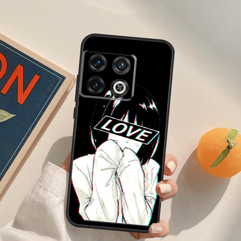 SAD JAPANESE ANIME AESTHETIC Case For OnePlus 13T 10T 10R 12R 13R 15 13 12 11 10 9 Pro Nord CE 5 2 3 4 Lite N20 N30 Cover