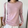 New Arrivals Open Run TighT FiTTing Round Neck Long Sleeve T shirT Spring
