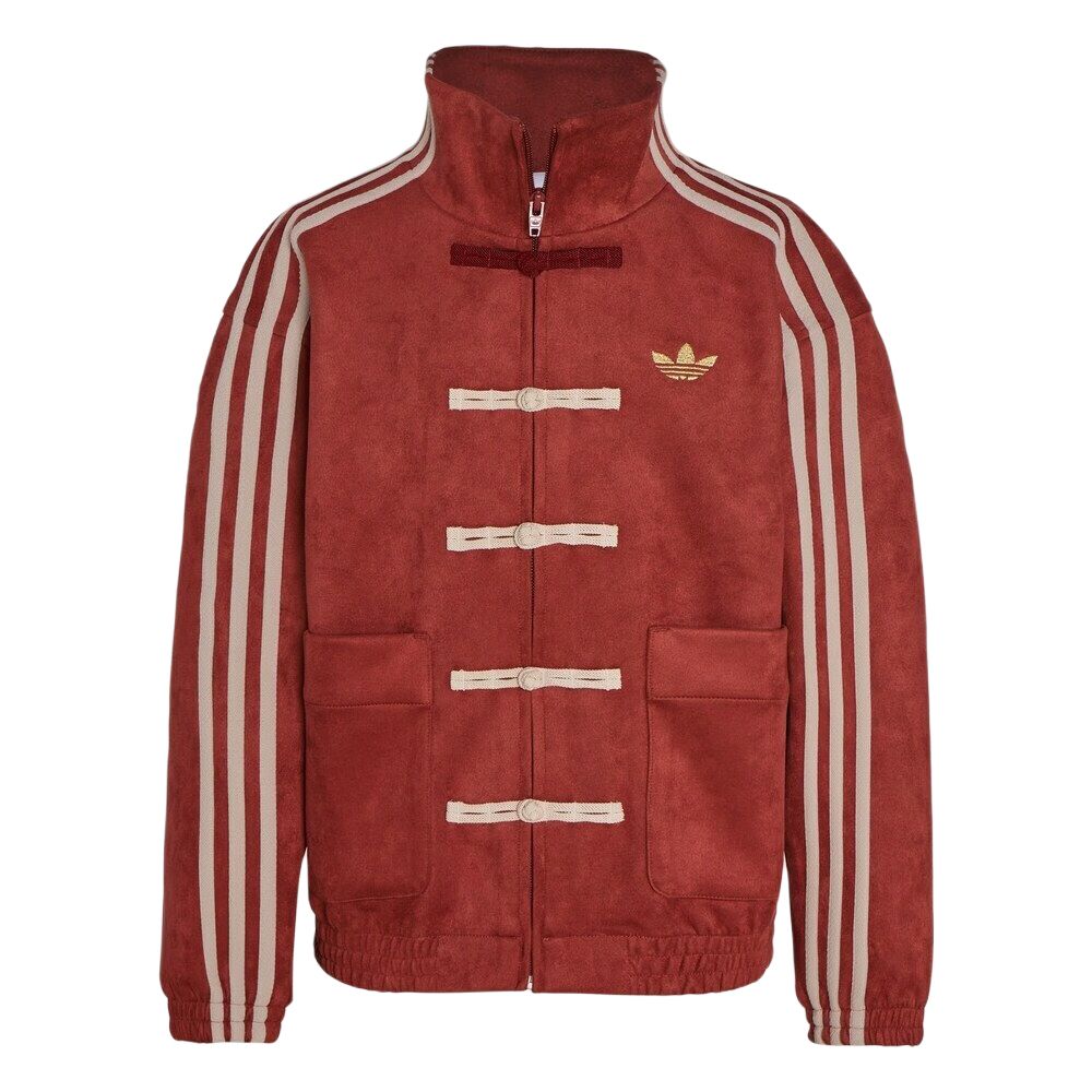 

Adidas Originals FW25 Knit Jacket New Chinese Style Striped Zip Long Sleeve Kids Jacket IA8896 152