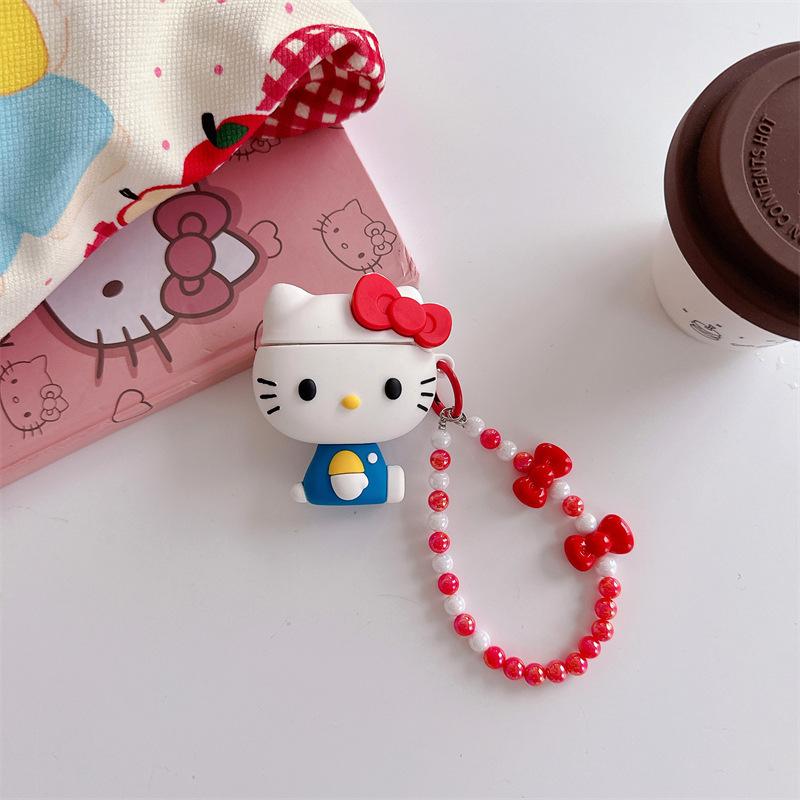 Cute sitting kt cat AirPods pro1 apple bluetooth headset case 1/1 generation cartoon protective case for women