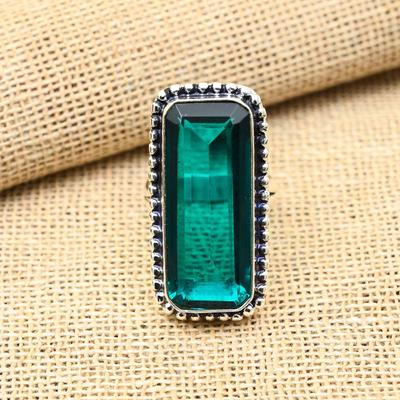 Gioielli con anello in argento sterling massiccio 925 fatto a mano con pietra preziosa Indicolite per donna