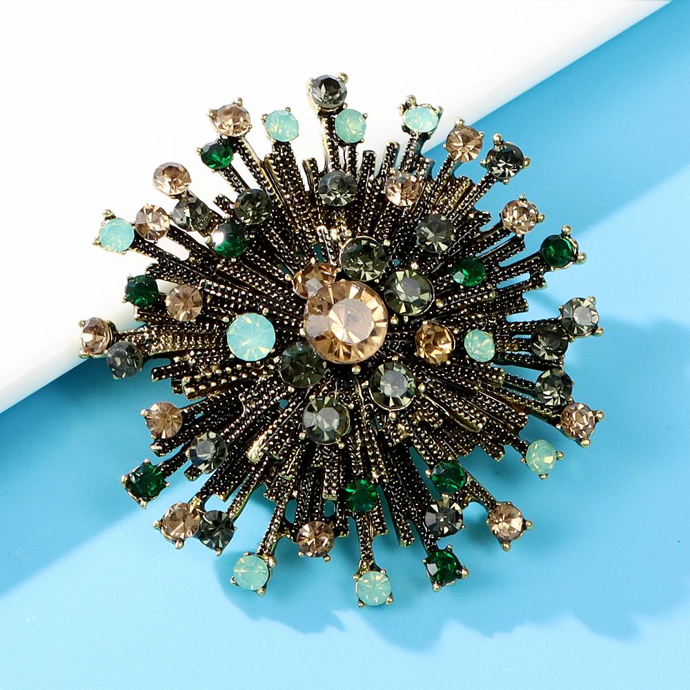 Neue 2 Farben Wählen Strass Vintage Blume Broschen Für Frauen Mantel Elegante Hohe Qualität Schmuck Herbst Pins