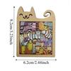 Brain Burning Cat Puzzle Game Wooden Animal Puzzle Kids Student Cat Shaped Puzzle  Boys Girls