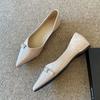 French Pointed Toe Flats For Women With Padded Pu Insole Casual Spring Footwear