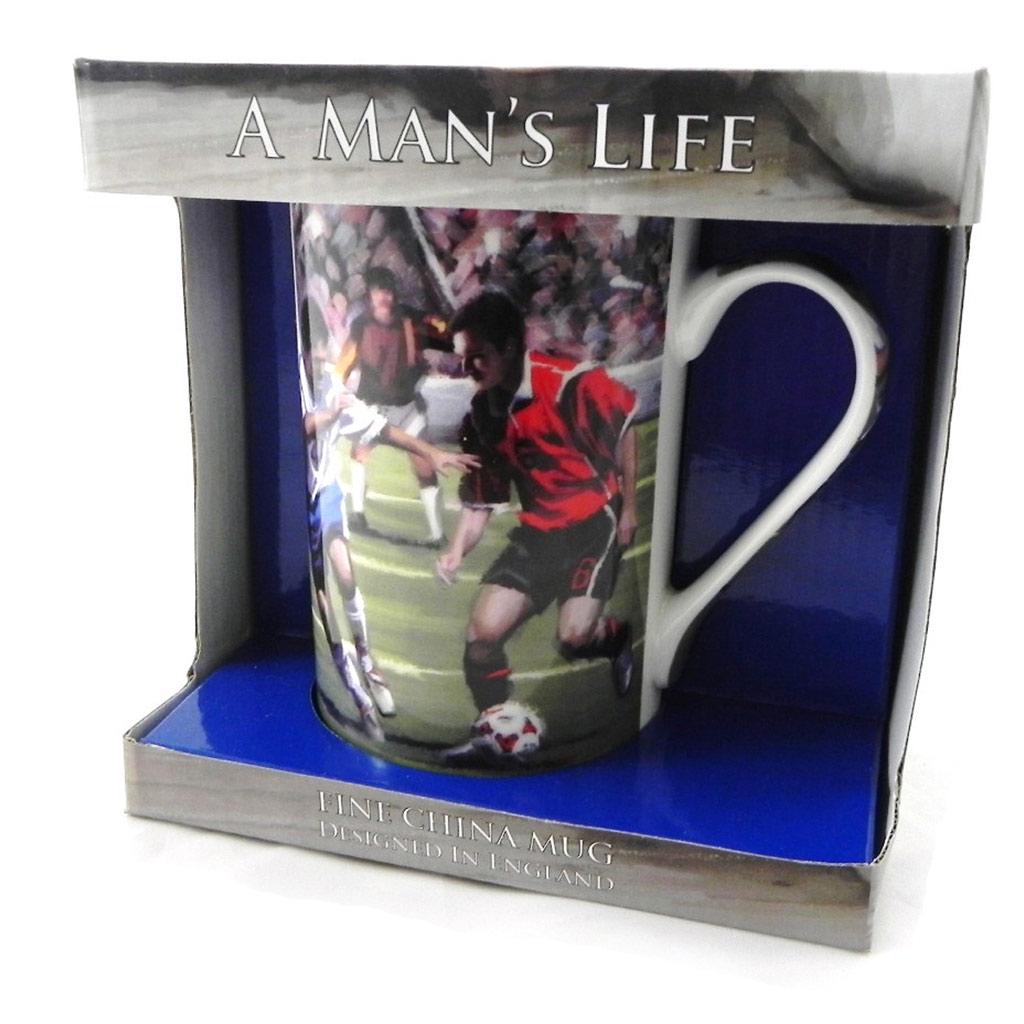 Les Trésors De Lily [I6026] - Grand mug porcelaine 'Football' - 110x125 mm