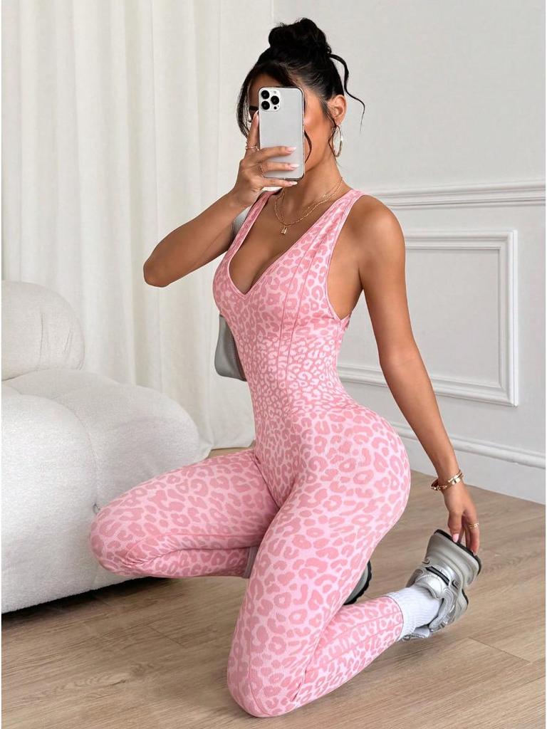 Women's Seamless Criss-Cross Open-Back Yoga Jumpsuit - Ideal for Daily and Outdoor Yoga