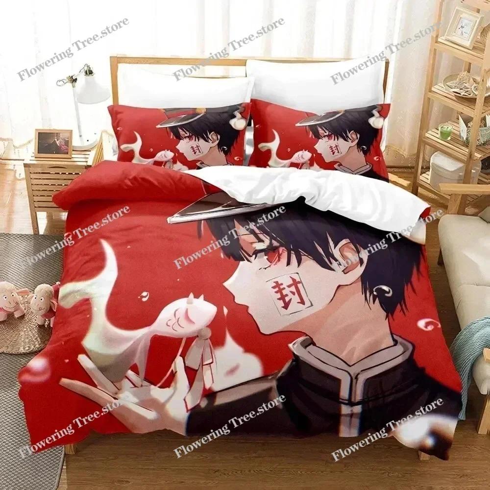 Fashion 3D Printing Anime Toilet-bound Hanako-kun Bedding Set Duvet Cover Sets Comforter Bedding Double Size Adults Kids Gift029