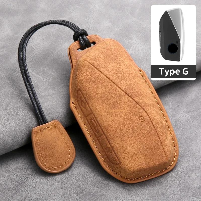 Housse de Protection en Cuir pour Clé Intelligente de Voiture pour Bmw X3 G01 G31 X5 G05 X4 G02 G30 G32 I8 X7 M5X F20 Housse Coque Fob pour Clé de Voiture BMW