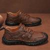 Leather Men Fashion Walking Footwear 2024 All-match Men Casual Shoes Lace-Up Men's Hiking Shoes Classic Men Shoes for Wedding