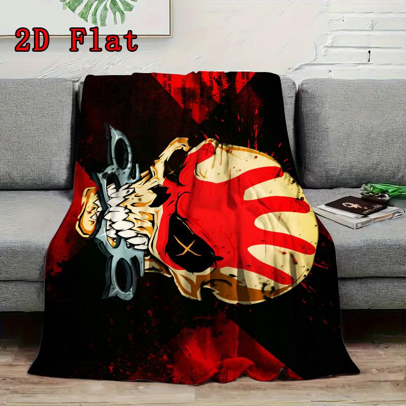 Coperta di Flanella con Fantasia Piatta 2D Colorata Five Finger Death Alta Qualità Calore e Comfort per Tutte le Stagioni Perfetta per Regali di Natale.