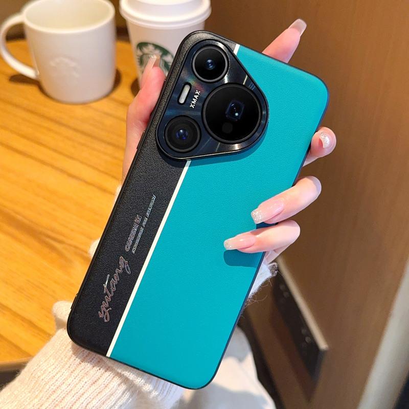 For Huawei Pura 70 Pro Case Fashion PC+PU Leather Camera Luminous Protect Back Cover Case For For Huawei Pura 70 Ultra P70 Shell