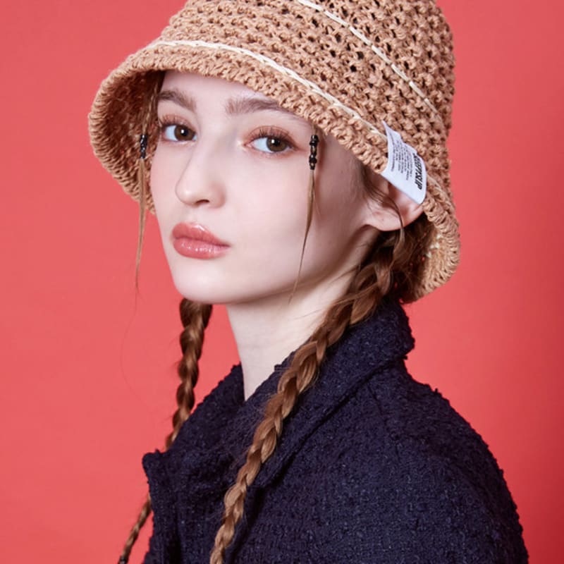 

SLEEPYSLIP LINE MINIMAL BROWN BUCKET HAT free