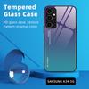 Gradient Color Phone Case for Samsung Galaxy A54 5G,Tempered Glass+PC+TPU Anti-Slip Phone Cover